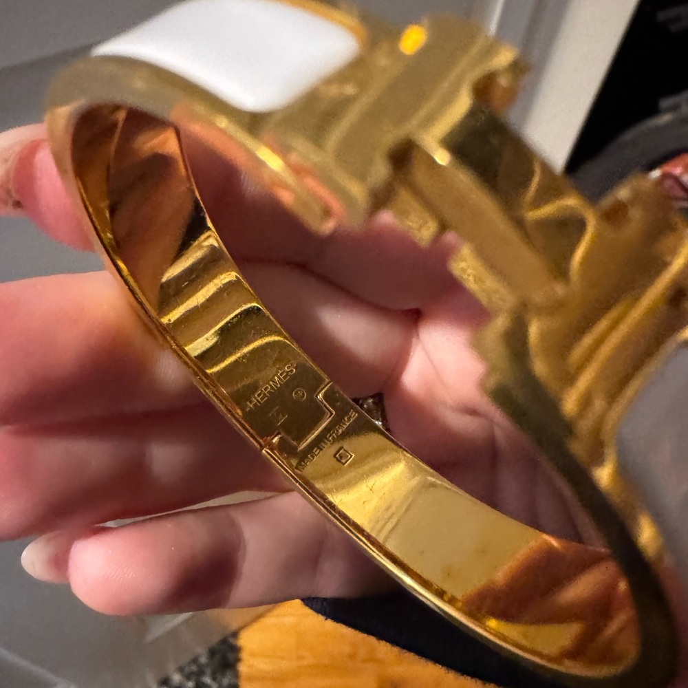 HERMES WHITE BANGLE - Picture 5 of 5